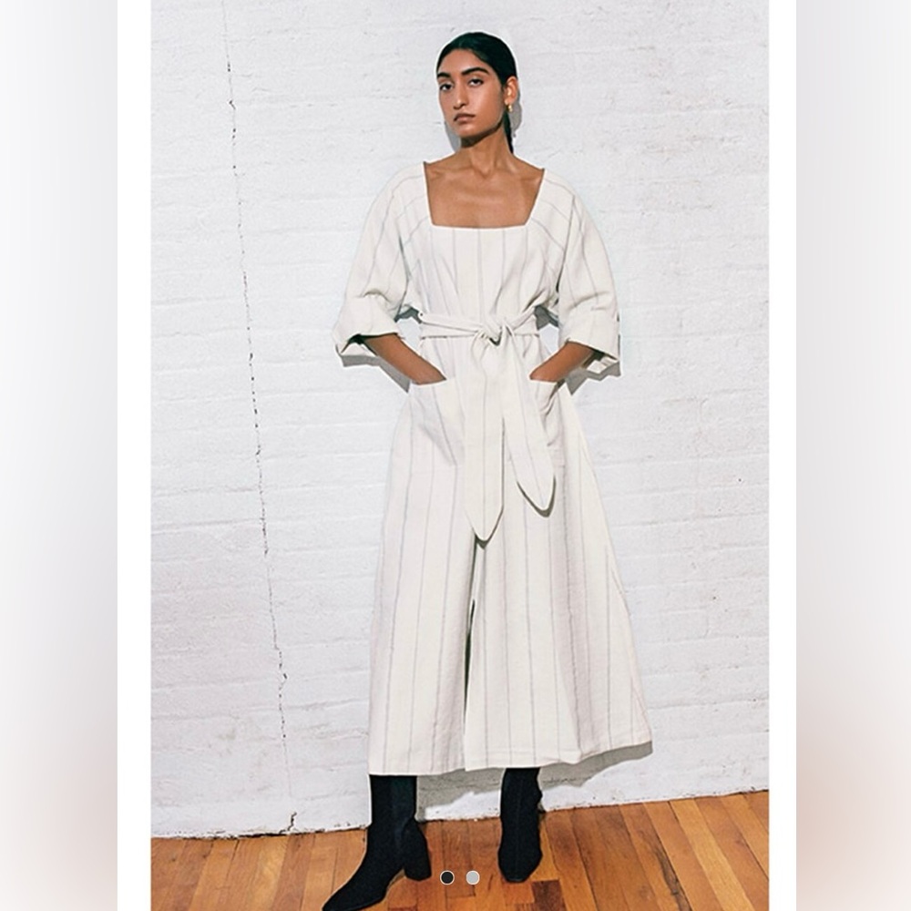 MARA HOFFMAN -  Shay belted Midi dress, long sleeve